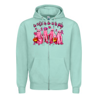 Seafoam in october we wear pink ghosts Zipper Hoodie - AdoDesignShop