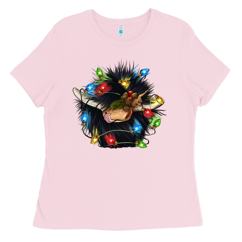 Christmas Black Angus Gnome Ladies Tee by CowGirlArtShop | Teevron