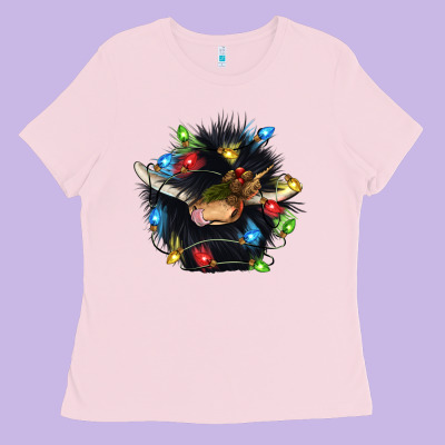 Christmas Black Angus Gnome Ladies Tee Designed By Cowgirlartshop