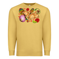 Antique Gold empanadas roses onion lime and avocado Premium Sweatshirt - AdoDesignShop