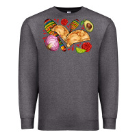 Charcoal Heather empanadas roses onion lime and avocado Premium Sweatshirt - AdoDesignShop