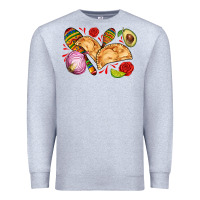 Heather Grey empanadas roses onion lime and avocado Premium Sweatshirt - AdoDesignShop