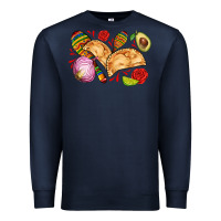 Navy empanadas roses onion lime and avocado Premium Sweatshirt - AdoDesignShop