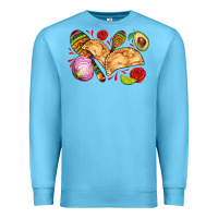 Ocean Blue empanadas roses onion lime and avocado Premium Sweatshirt - AdoDesignShop
