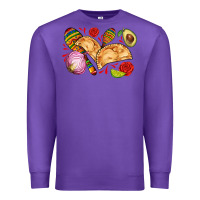 Purple empanadas roses onion lime and avocado Premium Sweatshirt - AdoDesignShop