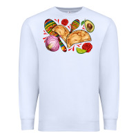 White empanadas roses onion lime and avocado Premium Sweatshirt - AdoDesignShop