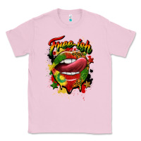 Bubblegum Pink free ish juneteenth lips Classic Tee - CowGirlArtShop