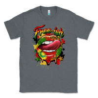 Charcoal Heather free ish juneteenth lips Classic Tee - CowGirlArtShop