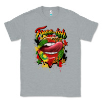 Heather Grey free ish juneteenth lips Classic Tee - CowGirlArtShop