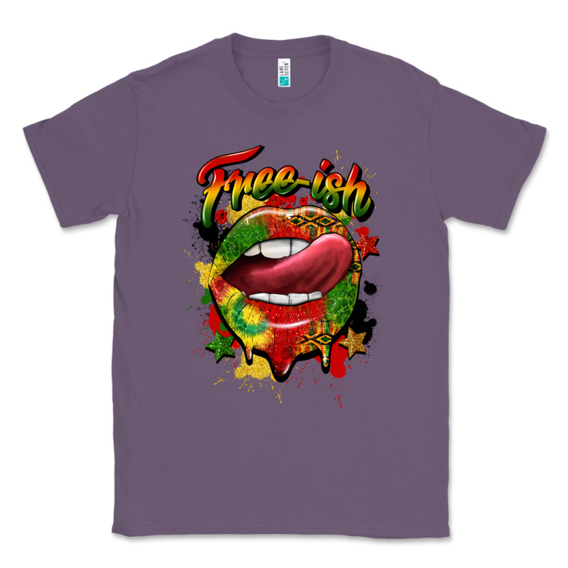 Free Ish Juneteenth Lips Classic Tee by CowGirlArtShop | Teevron