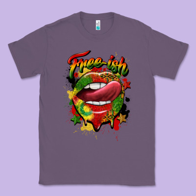 Free Ish Juneteenth Lips Classic Tee Designed By Cowgirlartshop