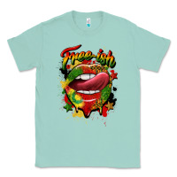 Seafoam free ish juneteenth lips Classic Tee - CowGirlArtShop