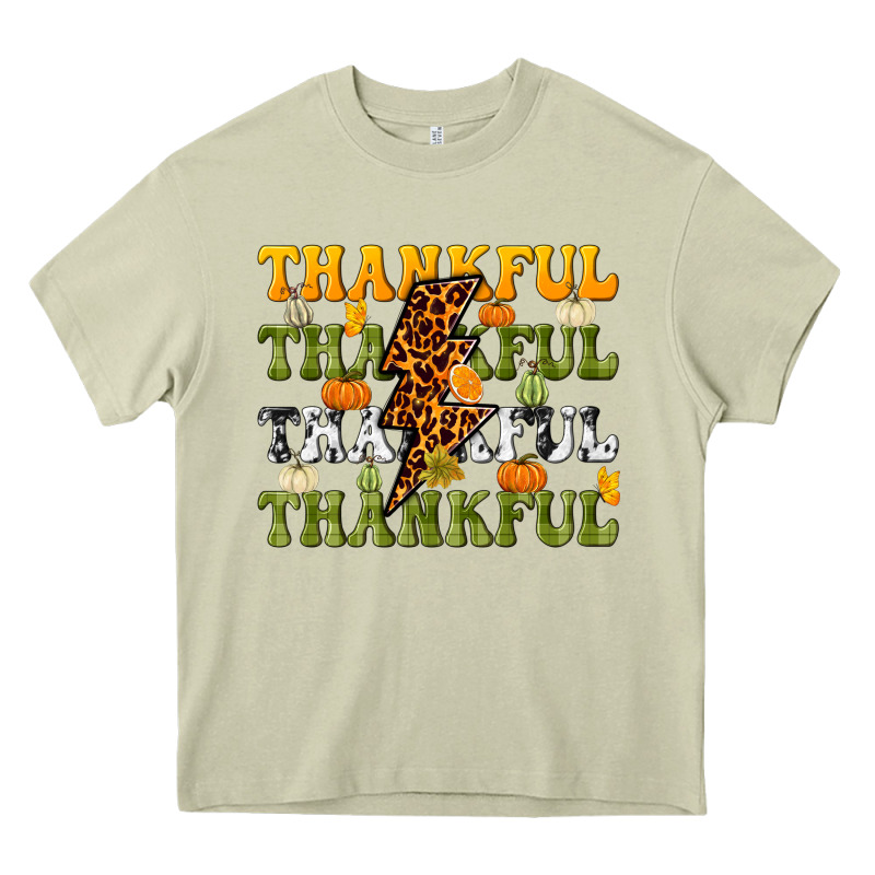 Thankful Thankful Thankful Heavy Core Tee by NancyCooperArtShop | Teevron
