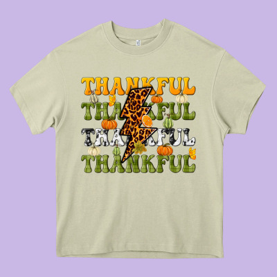 Thankful Thankful Thankful Heavy Core Tee Designed By Nancycooperartshop