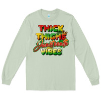 Matcha thick thighs juneteenth vibes Long Sleeve Tee - FaDigitalArtStudio