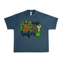 Midnight Navy St. Patrick's Day One lucky Heifer Urban Heavy Tee - OliviaCreatesArt