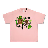 Salmon St. Patrick's Day One lucky Heifer Urban Heavy Tee - OliviaCreatesArt