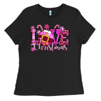 Black love christmas pink Ladies Tee - CowGirlArtShop