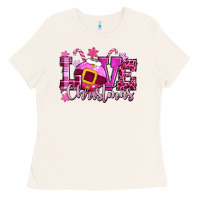 Bone love christmas pink Ladies Tee - CowGirlArtShop