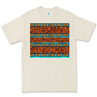 Bone tooled leather and aztec Premium Tee - TumblerDesignByShophia