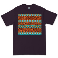Plum tooled leather and aztec Premium Tee - TumblerDesignByShophia