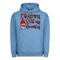 Pigment Pebble Blue christmas with my gnomies Urban Hoodie - JahusDesignShop
