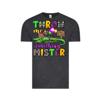 Vintage Black throw me something mister mardi gras olivia Vintage Tee - OliviaCreatesArt