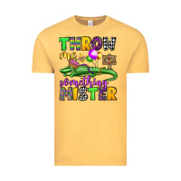 Vintage Mustard throw me something mister mardi gras olivia Vintage Tee - OliviaCreatesArt