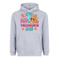 Heather Grey my first valentines day Heavyweight Hoodie - AdoDesignShop