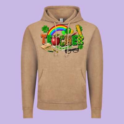 Teacher St Patrick Vintage Hoodie Designed By Fadigitalartstudio