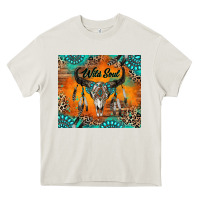 Cream wild soul boho bull skull Heavy Core Tee - RanaPortraitStore