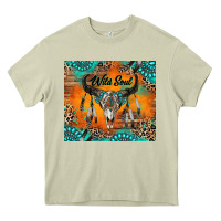 Mossy wild soul boho bull skull Heavy Core Tee - RanaPortraitStore