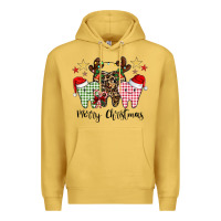 Antique Gold merry christmas tooth Premium Hoodie - CowhideDigitalArt