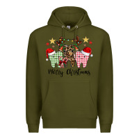 Army Green merry christmas tooth Premium Hoodie - CowhideDigitalArt