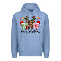 Colony Blue merry christmas tooth Premium Hoodie - CowhideDigitalArt