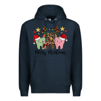 Navy merry christmas tooth Premium Hoodie - CowhideDigitalArt
