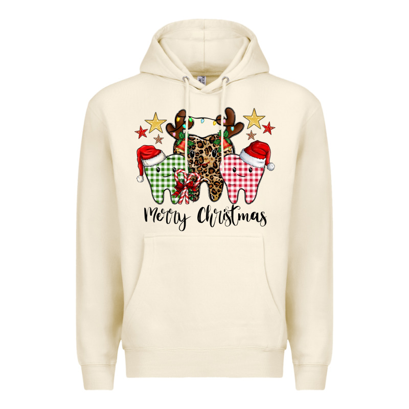 Merry Christmas Tooth Premium Hoodie by CowhideDigitalArt | Teevron