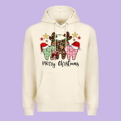 Merry Christmas Tooth Premium Hoodie Designed By Cowhidedigitalart