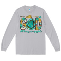 Moon Dust with god all things are possible with turquoise gemstone bbs Long Sleeve Tee - BundleAndBundleShop
