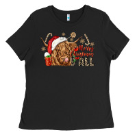 Black merry christmas yall Ladies Tee - CowGirlArtShop