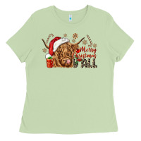 Matcha merry christmas yall Ladies Tee - CowGirlArtShop