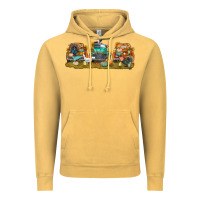 Vintage Mustard thanksgiving trucks bbs Vintage Hoodie - BundleAndBundleShop