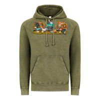 Vintage Olive thanksgiving trucks bbs Vintage Hoodie - BundleAndBundleShop