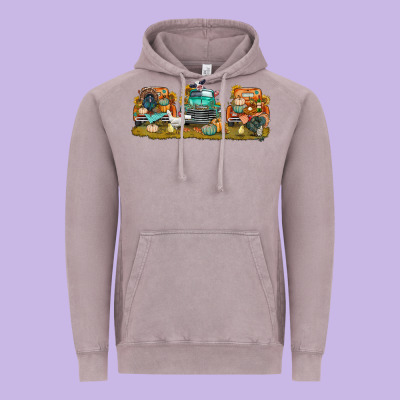 Thanksgiving Trucks Bbs Vintage Hoodie Designed By Bundleandbundleshop