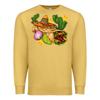 Antique Gold burrito  with sombrero and union with cactus Premium Sweatshirt - AdoDesignShop