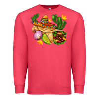 Cardinal burrito  with sombrero and union with cactus Premium Sweatshirt - AdoDesignShop