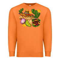 Carrot burrito  with sombrero and union with cactus Premium Sweatshirt - AdoDesignShop