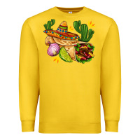 Lemon burrito  with sombrero and union with cactus Premium Sweatshirt - AdoDesignShop