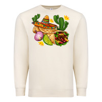 Sandshell burrito  with sombrero and union with cactus Premium Sweatshirt - AdoDesignShop