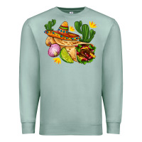 Seafoam burrito  with sombrero and union with cactus Premium Sweatshirt - AdoDesignShop